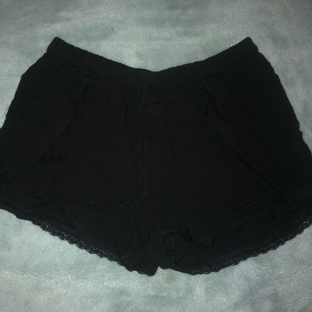 Black flowy shorts